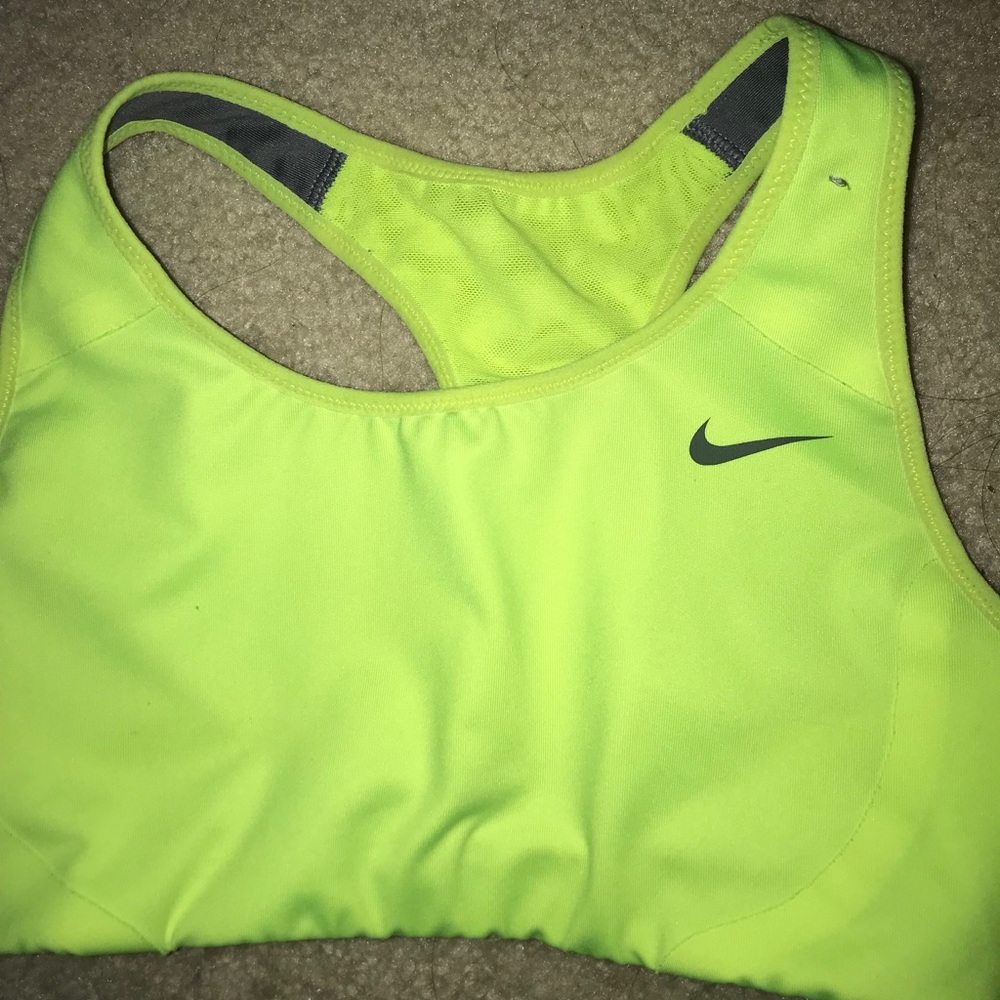 Excellent condition neon yellow Nike sports bra